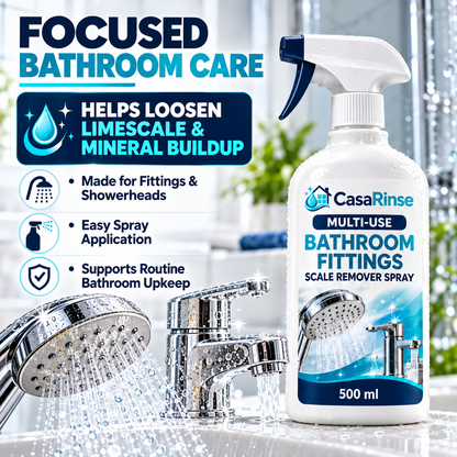 CasaRinse Multi-Use Bathroom Scale Remover Spray – Buy 1 Get 1 Free (2 × 500 ml)