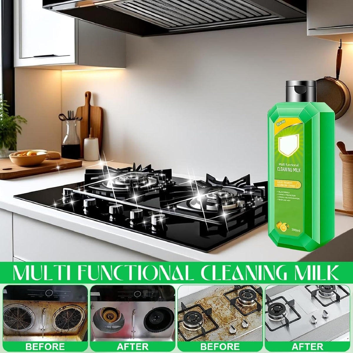 Japanese Multi-Cleaner • Kitchen, Bathroom, Car, Tiles, Glass — sab ek hi bottle se. Buy 1 Get 3 FREE.