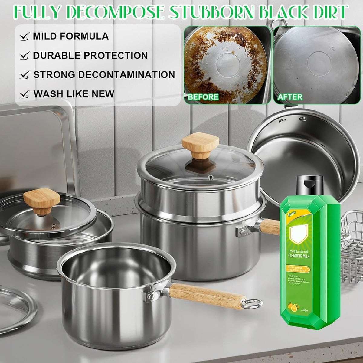 Japanese Multi-Cleaner • Kitchen, Bathroom, Car, Tiles, Glass — sab ek hi bottle se. Buy 1 Get 3 FREE.